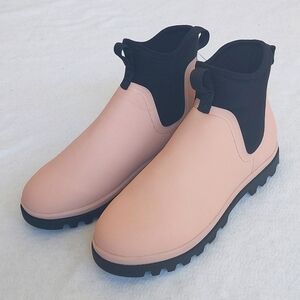 Native Shoes Pink and Black Ankle Boots
